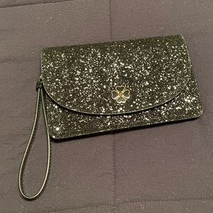 Black sequin Kate Spade wristlet